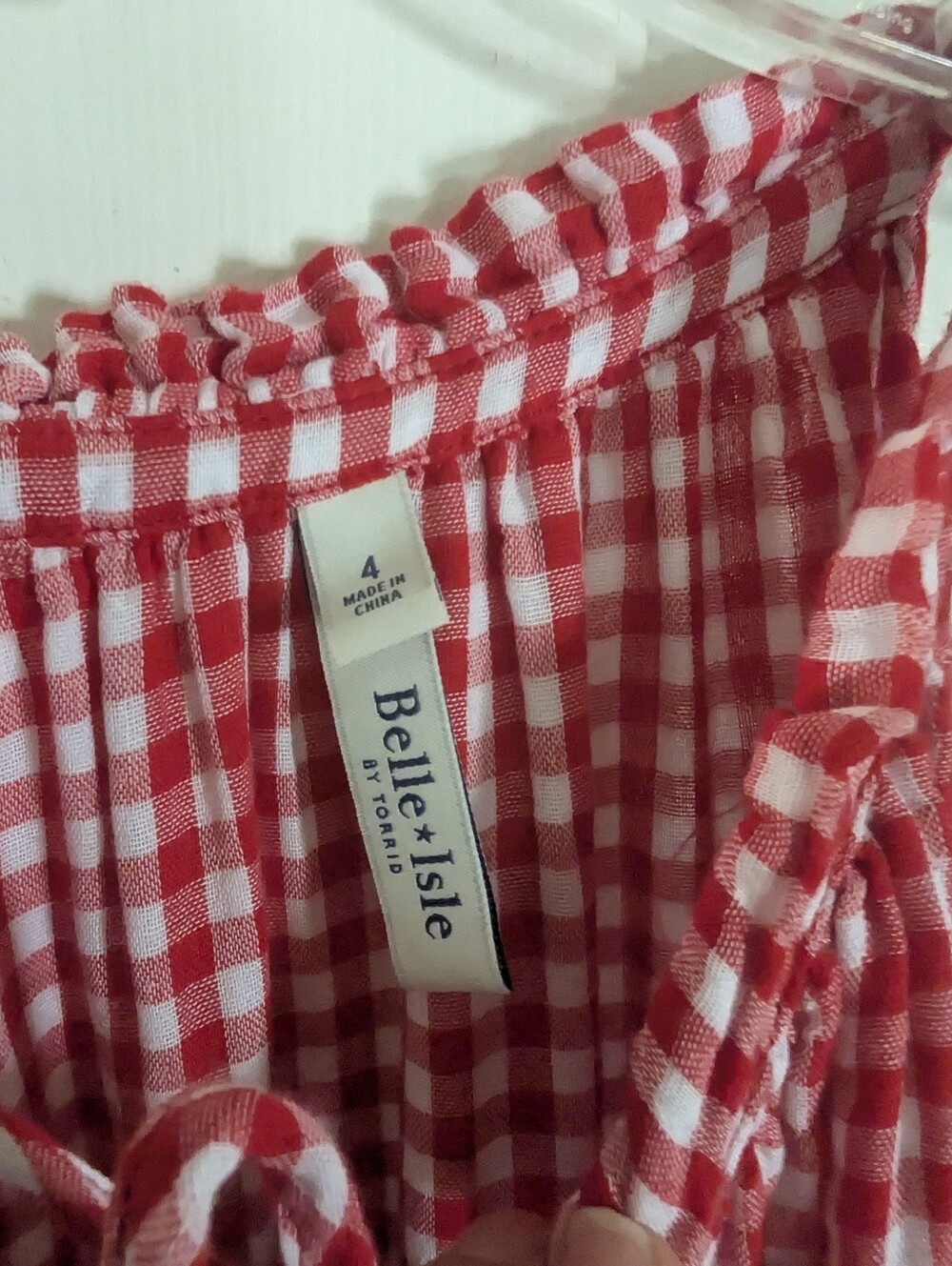 Torrid Belle Isle Red Gingham Dress Size 4 - Picture 4 of 5